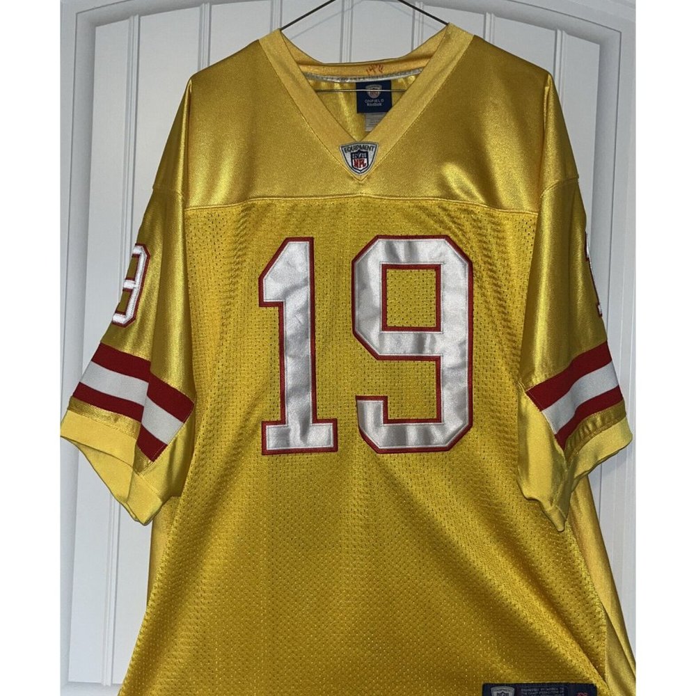 Tampa Bay Buccaneers Williams 19 Reebok Mens Yellow Football NFL Jersey Size 52